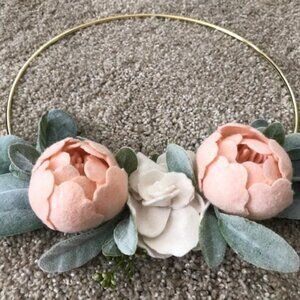 Darling | Accents | Set Of 2 Farmhouse Shabby Chic Lambs Ear Floral ...